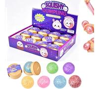 Glitter Dumpling Squishy Toy, 12pcs Mystery Dumplings Squishy Blind Box With Plastic Steamer Box Cute Soft Sensory Fidget Squeeze Toys For Kids Boys Girls Adults Home Office Classroom (A)