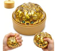 Glitter Dumpling Squishy Toys, Glitter Squishy Dumpling Toy with Mystery Box, Cute Rainbow Dumplings Soft Fidget Toy, Dough Ball Stress Relief Sensory Toys for Adults Kids Birthday Party Favor