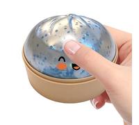 Glitter Dumpling Stress Relief Ball, Bun Shape Pinch Toy & Fidget Tool for Studying, Working, Travel, Home, Office, Classroom, Car Ride, Meditation, Kids, Teens, Adults, Students, Focus, Calm