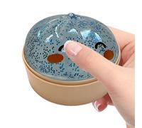 Glitter Dumpling - Stress Relief Ball, Bun Shape Pinch Toy, Sparkly Visual Sensory Texture, Squeezable Hand Exercise Component, Mental Focus Desk Accessory, Portable Pocket Size White Gold