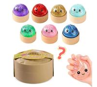 Glitter Dumpling Surprise Box Giant Dumpling Stress Ball Blind Box Giant Glitter Dumpling with Steamer Box Birthday Present Gifts