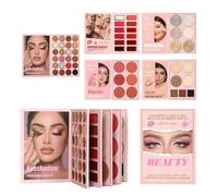 Glitter Eye Makeup - Vibrant 55 Shade Selection, Lip Color Eyeshadow Palette Set, Effortless Application Beauty Kit, High Pigmented Cosmetic Book | for Christmas Holiday Wedding & Performance