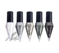 Glitter Eye Wand, Shiny Liquid Pen Set, Ultra Fine Tip 0.5mm Applicator with Control, Longwear Pigment Ink Formula, Finish Style Glow Effect, Stage Makeup Wear Party Use