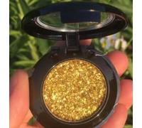 Glitter Eyeshadow, Gold Shimmer Single Eyeshadow, Bright Sparkly Eye Glitter Eye Make-Up, High Pigmented Long Lasting Smooth Powder, Colourful Metallic Smokey Christmas Eyeshadow Makeup for Women