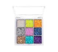 Glitter Eyeshadow Palette, 9 Colors Face Glitter Palette Shimmer Eye Shadows Palette Makeup Glitter for Body, Face, Nails, Hair (Multi-colored D)