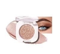 Glitter Eyeshadow Palette Champagne Gold Monochrome Glitter Eyeshadow Sparkle Single Shimmer Eye Shadow, Palette Long-lasting Ultra-fine Blendable Gold Shimmer Powder Eye Shadow