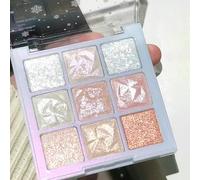 Glitter Eyeshadow Palette Eye Shadow Pallets for Women, Pink Silver Shimmer Eye Glitter Makeup Palette Eye Make-Up, Sparky Metallic Rainbow Gold White Pink Highly Pigmented Eye Make-Up Palettes