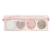 Glitter Eyeshadow Palette Sheer Glow Shimmer Sparkle 4 Colors Eye Shadow Palette Makeup for Women,Ultra-fine Powder Multiuse Blendable Formula (4Colors)