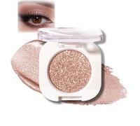 Glitter Eyeshadow Palette Sparkle Shimmer Makeup, Champagne Gold Single Monochrome Eyeshadow, Vegan Ultra-fine Blendable Powder Multiuse, Smooth Formula Long-lasting Metallic Finish