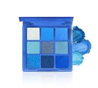 Glitter Eyeshadow Palettes, Blue Eye Shadow Pallets For Women, Highly Pigmented Royal Blue Eye Shadow Makeup, Long-lasting Waterproof Eyeshadow Powder, Shimmer & Matte Eyeshadow Make-up