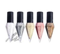 Glitter Eyeshadow Pen, Waterproof Makeup Liner Set, 5 Color Shimmer Eye Makeups with Long Lasting Formula, Eyeshadow Stick, Cosmetic Liner with Bold Finish, Makeup for Party Stage Use