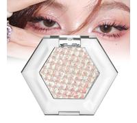 Glitter Eyeshadow,Single Shimmer Fine Powder Palette Eyeshadow,Pink Beige Pearl Finish Eye shadow, Waterproof & Long-Lasting Long-wear Blendable Shimmer Eye Make-up or Day and Night