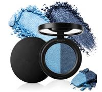 Glitter Eyeshadow, Two-Tone Blue Eyeshadow, Highly Pigmented Eye Shadows, Creamy Texture for Easy Blend, Eye Make-up, Creamy Eye Shadow Palette for Natural Look