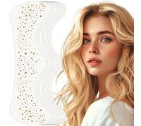 Glitter Face Freckle Tattoo, Pack of 4 Waterproof Golden Stars and Dots Temporary Tattoos, Waterproof Festival Make-up, Henna Style Face Decoration