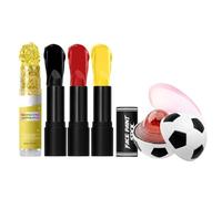 Glitter Face Paint Stick, Football Face Paint, Faced Paints Crayon, Long Lasting Smudge Resistant Formula, Easy Glide Washable Cosmetic Color, for Kids, Teens, Adults, Sports Fans, Themed Events