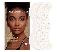 Glitter Face Stickers - Temporary Gold Stickers | Face Transfer Decor, Freckles Waterproof Śtickers with 10x Festival Halloween Makeup Dancer Costume Party Accessories Women Men