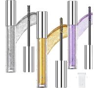 Glitter Fashion Eyelash Mascara,Long-Lasting Curl, Sparkling Shine, Create Captivating Eyes,Waterproof Long Lasting Sparkle Diamond Mascara for Women