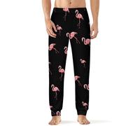 Glitter Flamingo Men's Pajama Pant Soft Printed Straight-Fit Jogger Sleep Pants Casual Lounge Sleepwear PJs