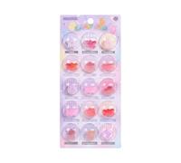 Glitter Floating Stickers, DIY Supplies Set, Assorted 3D Shapes with Adhesive Holder, Durable Vinyl Diary Stickers, Scrapbooking Accessory, Design Decoration