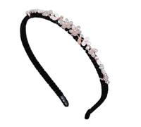Glitter Flower Headband for Women, Metal Headband with Rhinestones, Fashionable Headband, Elegant Headpiece for Women, Hair Accessories for Daily, Birthday, Party, Holiday, Proms, Wedding, B, Grey