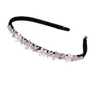 Glitter Flower Headband for Women, Metal Headband with Rhinestones, Fashionable Headband, Elegant Headpiece for Women, Hair Accessories for Daily, Birthday, Party, Holiday, Proms, Wedding, F, Grey