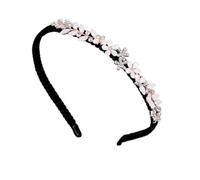 Glitter Flower Headband for Women, Metal Headband with Rhinestones, Fashionable Headband, Elegant Headpiece for Women, Hair Accessories for Daily, Birthday, Party, Holiday, Proms, Wedding, A, White
