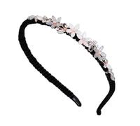 Glitter Flower Headband for Women, Metal Headband with Rhinestones, Fashionable Headband, Elegant Headpiece for Women, Hair Accessories for Daily, Birthday, Party, Holiday, Proms, Wedding, E, Grey