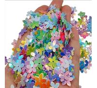 Glitter Flower Sequins, Mixed Colors, Loose Crafting Embellishments for Sewing, Wedding Decoration, Christmas, Clothes, Jewelry Making (A Pack)