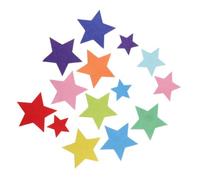 Glitter Foam Star Stickers, Removable Wall Decor | Colourful Pentagram Decals for Windows, Furniture Surfaces, Playrooms and Rooms, Repositionable DIY Decoration Random Style