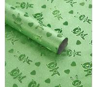 Glitter Foil Gift Wrapping Paper 5 Sheets,50x70cm Printing Gorgeous Sparkly Paper DIY Crafts Gifts Wrap for Wedding Birthday Holiday Baby Shower (Green)