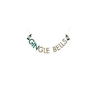 Glitter Foil Gingle Bells Christmas Gin Cardboard Letter Banner 2m