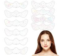 Glitter Freckles, 10pcs Holographic Sparkle Face Tattoos, Waterproof Temporary Tattoo Stickers for Women, Perfect for Festival, Cosplay, Party, and Beach Vacation