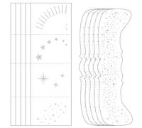 Glitter Freckles, 10PCS Silver Glitter Freckles Face Tattoo, 2 Styles Body Face Patches for Women Girls, Cute Star Waterproof Temporary Tattoos, Country Concerts Singer Festival Rave Accessories