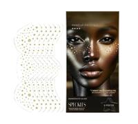 Glitter Freckles 6 Pieces Temporary Face Makeup Decals | Speckles Makeup Stickers for Kids Adults Gatherings Themed Event School Plays Carnival Concerts Masquerade Proms
