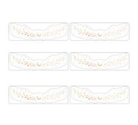 Glitter Freckles Face stick, 6 Packs Gold Glow Up Face Makeup Speckles, Waterproof and Easy to Remove, Stickers Cute Glitter Makeup for Party and Festivals (Rose Gold)