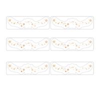Glitter Freckles Face stick, 6 Packs Gold Glow Up Face Makeup Speckles, Waterproof and Easy to Remove, Stickers Cute Glitter Makeup for Party and Festivals (Rose Gold)