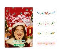 Glitter Freckles Face Stickers - Glittering 4-Piece Party Accessories | Women Glitter Artificial Freckles Stickers | For Women Girls Party Cosplay Celebration Photo Event Carnival