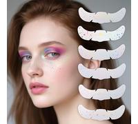 Glitter Freckles Face Tattoo, Multichrome Holographic Sparkle Face Glitter Speckles Patches, Waterproof Metallic Cute Star Temporary Tattoo Stickers Makeup Festival Rave Accessories Colorful (6 Pcs)