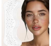 Glitter Freckles Face Tattoo, Silver Makeup Face Glitter Speckles Patches, Waterproof Glow Up Speckle Freckle, Sparkle Temporary Face Tattoos for Women, Girls, Christmas, Festivals