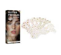 Glitter Freckles Face Tattoo | Waterproof Glow Up Sparkl Stickers | Makeup Patches Glitter Face Jewels | Gold Glitter Face Tattoo | Cute Glitter Makeup Temporary Stickers for Women Girls | Face Stick