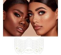 glitter freckles,glitter freckles tattoo,freckles,sparkle stardust makeup patches,fazit glitter freckles,Sparkle Makeup Patches,Cosmetic Accessories for Women Girls Music Festival Rave Party(6 pcs)
