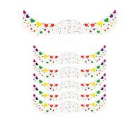 Glitter Freckles Set, Makeup Patch Stickers, 5.91x2.05 inches 6 Piece Skin Friendly Design, Star and Heart Shapes, Fun Accessory for Concert, Stage, Costume, Daily, Gathering Use