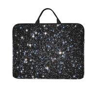 Glitter Galaxy Printed Not Real Glitter, 14 Inch Laptop Sleeve, Notebook Bag Laptop Case Sleeve Briefcase with Handle