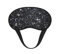 Glitter Galaxy Printed Not Real Glitter, Full Eye Covers Light Blocking Eye Masks Blackout Sleep Eye Muffs