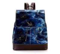 Glitter Galaxy Stars Nebula Women Backpack, Small Travel Flap Rucksack Handbag Causal Daypack for Ladies Girls