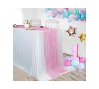 Glitter Gauze Table Runner, Iridescent Glitter Sequin Table Runner Multicolor Multiple Sizes 2pcs