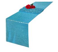 Glitter Gauze Table Runner, Table Runner Sequin Glitter Gauze Multicolor 30x(180-275)cm 2 Pcs