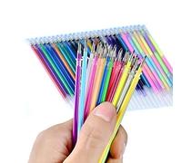 Glitter Gel Pen Refills - 12.5cm Colorful Sparkle Ink Cartridges for DIY Pens, Journaling, Scrapbooking & Art - 0.8-1mm Bullet Tip, Smooth Writing, Assorted Neon & Pastel Colors (24)