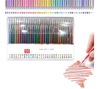 Glitter Gel Pen Set, Sparkling Ease Sparkly Colored & Neon Pens, Kids Adult Office Back to School Supplies for Adult Coloring Books, Journaling Crafting Doodling Drawing (60colors)