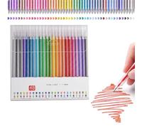 Glitter Gel Pen Set, Sparkling Ease Sparkly Colored & Neon Pens, Kids Adult Office Back to School Supplies for Adult Coloring Books, Journaling Crafting Doodling Drawing (48colors)